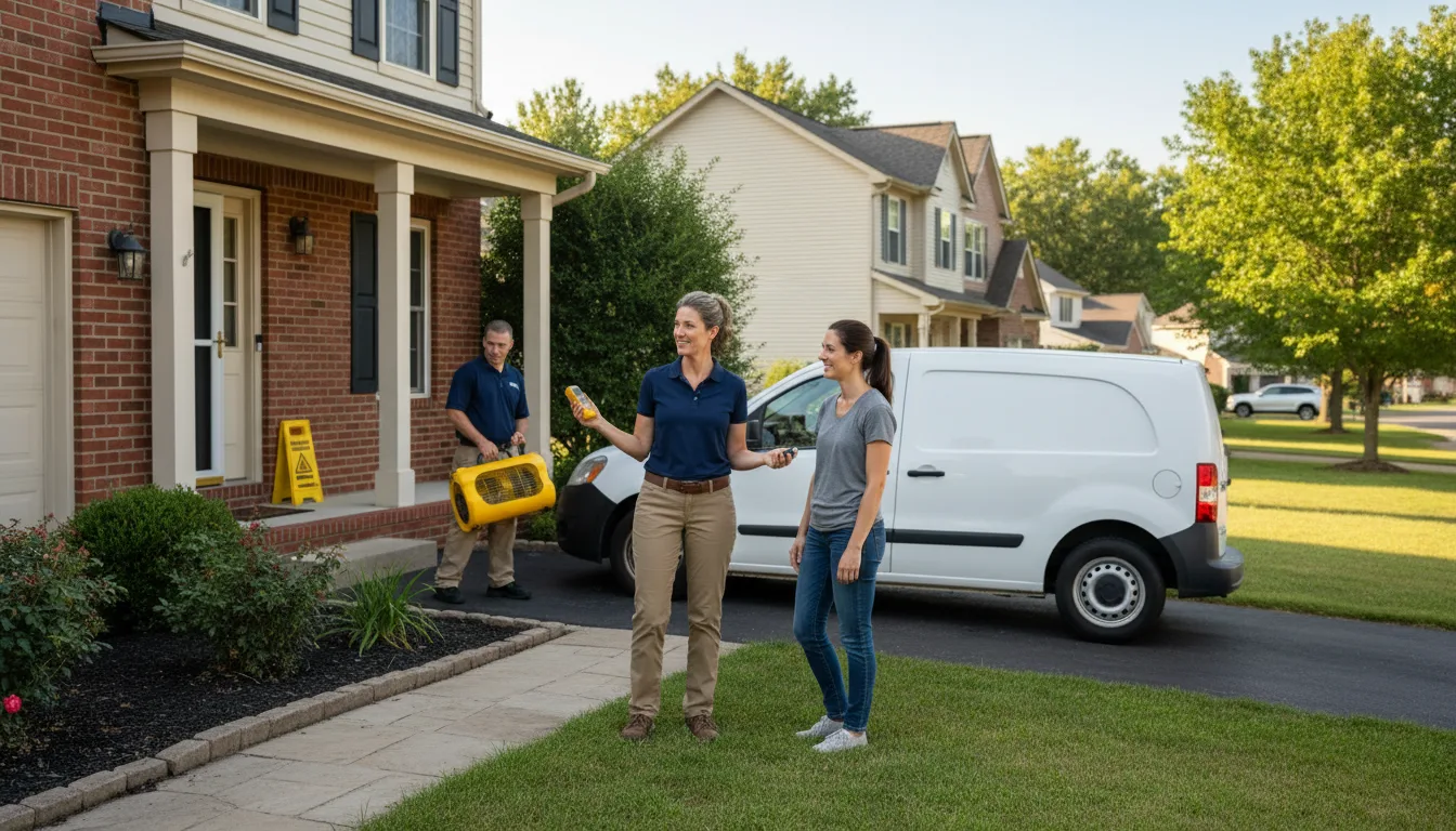 Residential water damage restoration in Goodman, MS